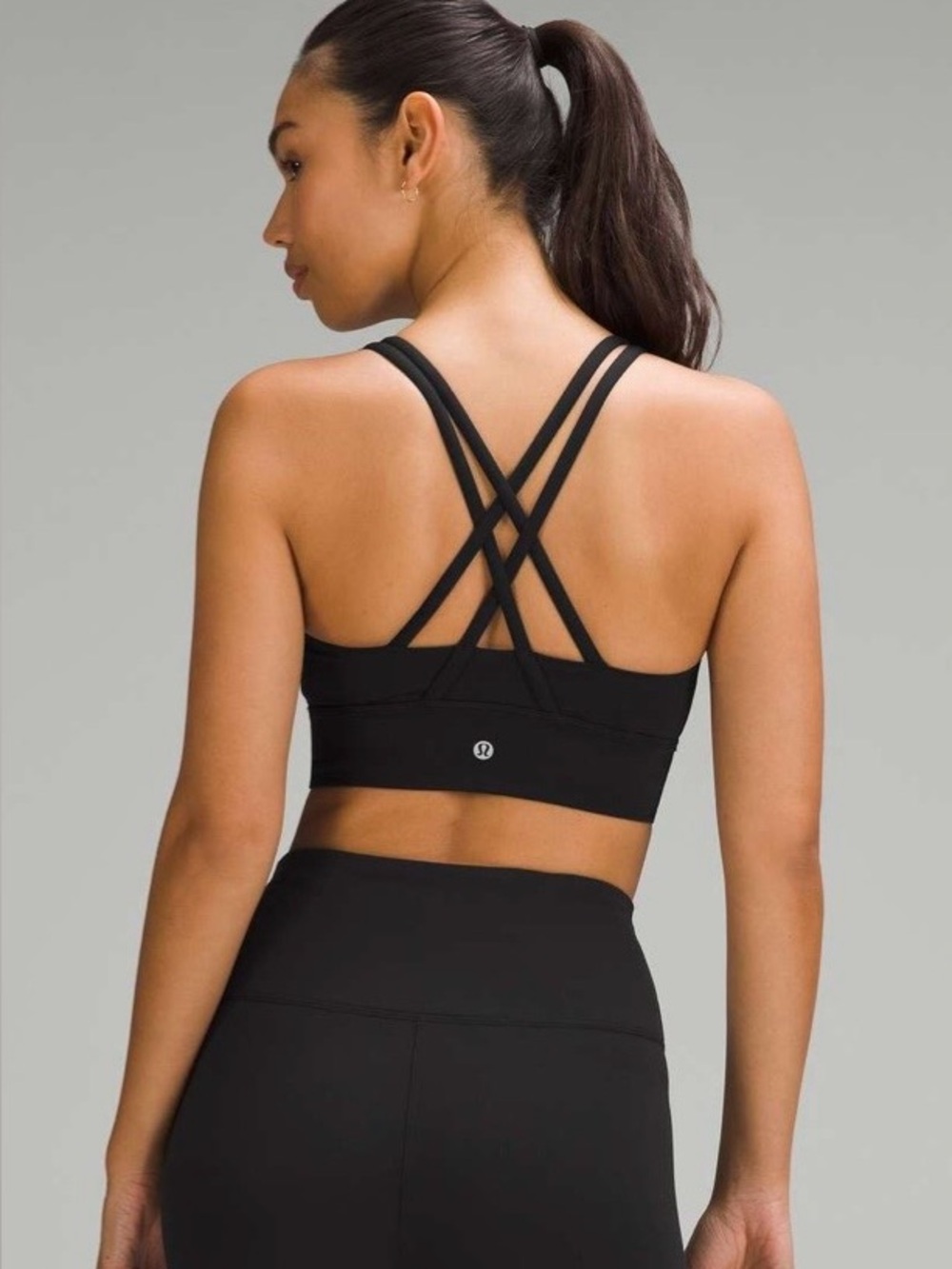 lululemon energy sport bra Black Strappy Size 8